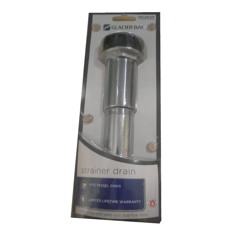 Glacier Bay 2-3/4 in. Lavatory Sink Brass Grid Drain without Overflow in Chrome
